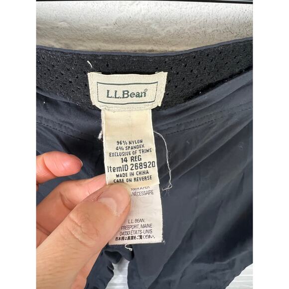 L.L. Bean Women's Comfort Trails Crop Mid Rise Hiking Pant Stretch Blue Size 14 - Picture 5 of 7
